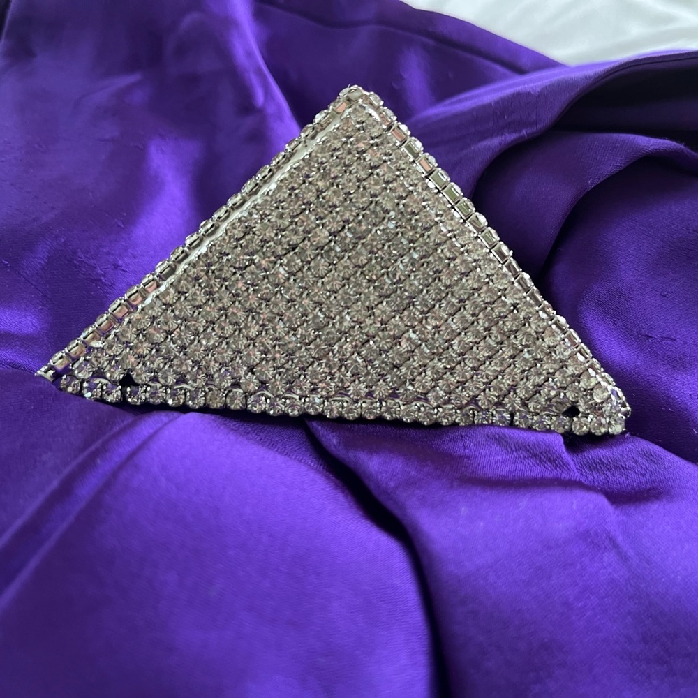 AREA Draped Bow Mini Skirt In Purple - Picture 12 of 14